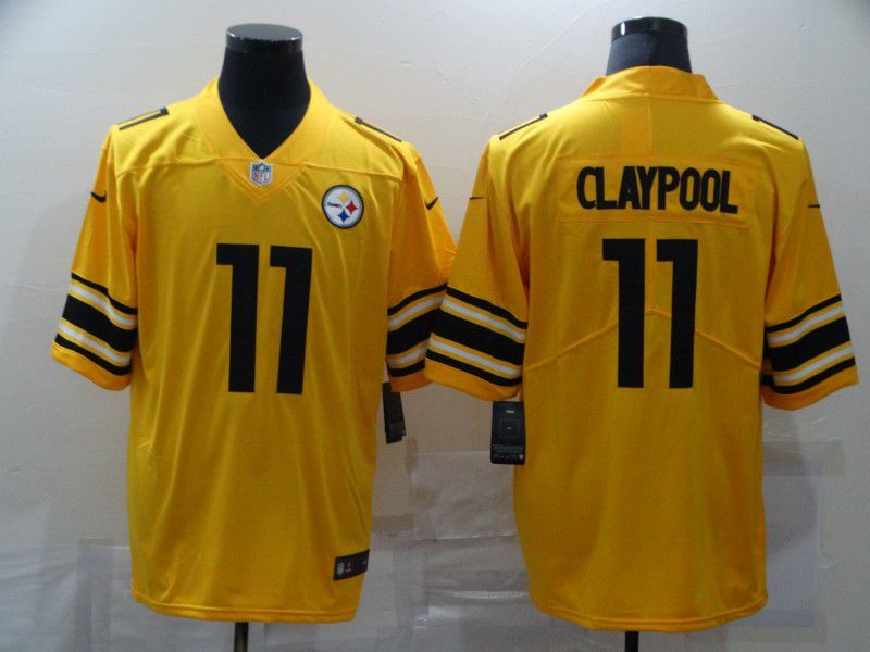Men Pittsburgh Steelers #11 Claypool Yellow Nike Vapor Untouchable Limited 2020 NFL Nike Jerseys